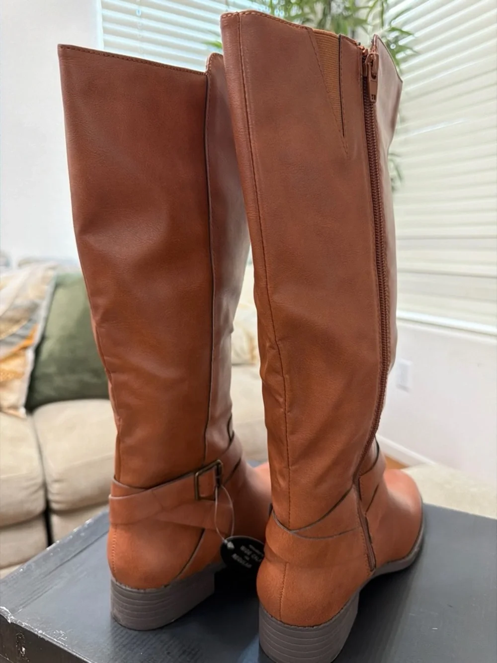 Style & Co. Tall Over-the-Knee Boots in Cognac